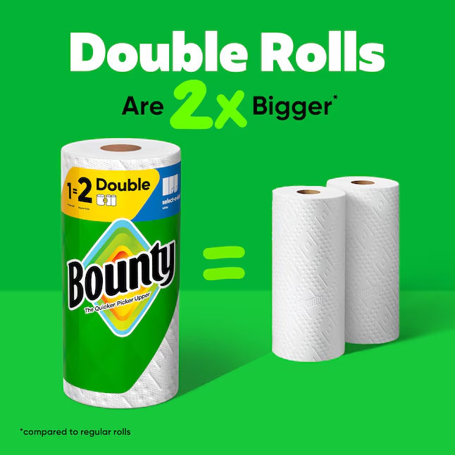 Ounty Double Plus 12 -Count Select-a-size Paper Towels
